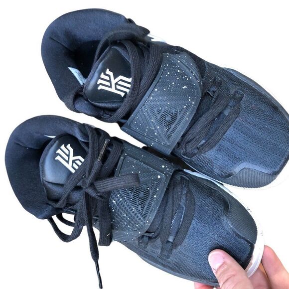 CUSTOM 2019 Nike Kyrie 6 GS 'Jet Black' Gold Black Size 5 - Picture 10 of 16